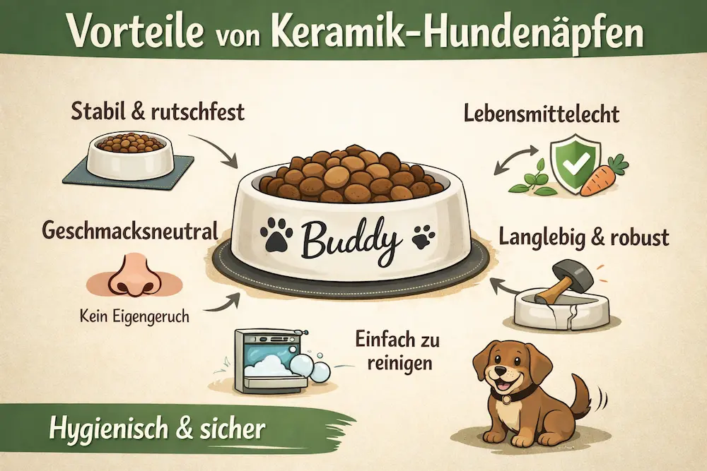 Hundenapf aus Keramik – hygienisch, stabil und langlebig