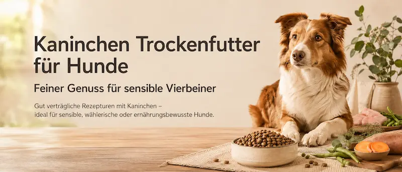 Hochwertiges Kaninchen Trockenfutter für sensible Hunde